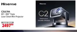 2001 Audio Video HISENSE C2ULTRA 65"-300" Triple Laser Smart Mini Projector offer