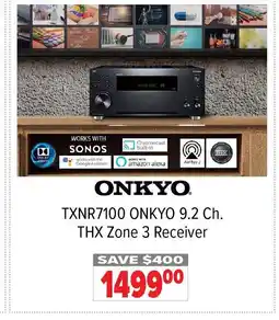 2001 Audio Video ONKYO TXNR7100 9.2 Ch. THX Zone 3 Receiver offer
