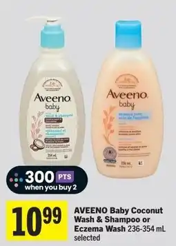 Foodland Aveeno baby coconut wash & shampoo or eczema wash offer