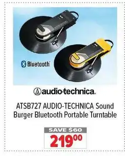 2001 Audio Video SENNHEISER ATSB727 Sound Burger Bluetooth Portable Turntable offer