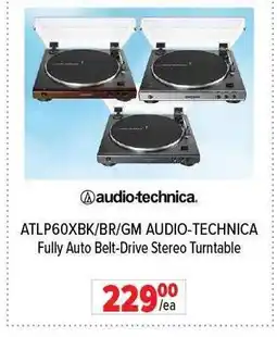2001 Audio Video AUDIO-TECHNICA ATLP60XBK/BR/GM Fully Auto Belt-Drive Stereo Turntable offer
