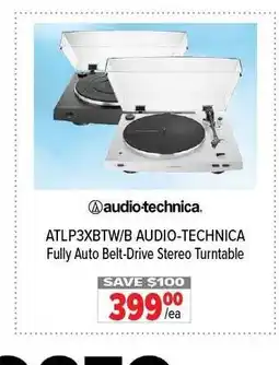2001 Audio Video AUDIO-TECHNICA ATLP3XBTW/B Fully Auto Belt-Drive Stereo Turntable offer