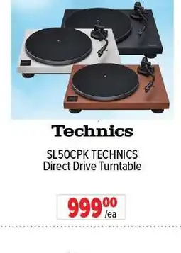 2001 Audio Video TECHNICS SL50CPK Direct Drive Turntable offer