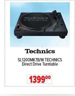 2001 Audio Video TECHNICS SL1200MK7B/W Direct Drive Turntable offer