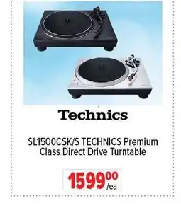 2001 Audio Video TECHNICS SL1500CSK/S Premium Class Direct Drive Turntable offer