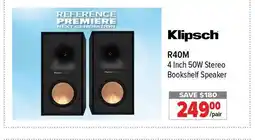 2001 Audio Video KLIPSCH R40M 4 Inch 50W Stereo Bookshelf Speaker offer