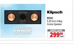 2001 Audio Video KLIPSCH R50C 5.25 Inch 2-Way Centre Speaker offer