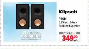 KLIPSCH R50M 5.25 Inch 2-Way Bookshelf Speaker