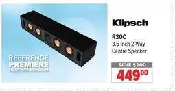 2001 Audio Video KLIPSCH R30C 3.5 Inch 2-Way Centre Speaker offer