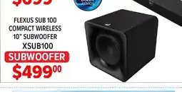 2001 Audio Video Flexus sub 100 compact wireless 10" subwoofer xsub100 offer