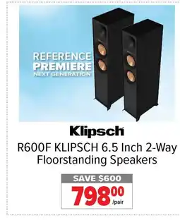 2001 Audio Video KLIPSCH R600F 6.5 Inch 2-Way Floorstanding Speakers offer