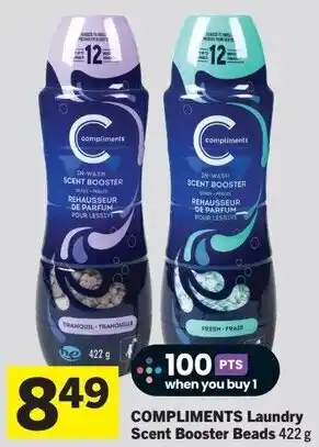 Compliments laundry scent booster beads