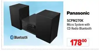 2001 Audio Video PANASONIC SCPM270K Micro System with CD Radio Bluetooth offer