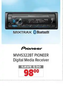 2001 Audio Video PIONEER MVHS322BT Digital Media Receiver offer