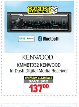 2001 Audio Video KENWOOD KMMBT332 In-Dash Digital Media Receiver offer