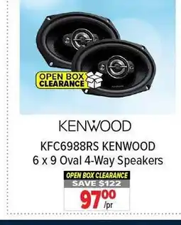 2001 Audio Video KENWOOD KFC6988RS 6 x 9 Oval 4-Way Speakers offer