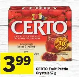 Foodland Certo fruit pectin crystals offer