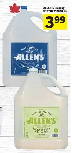 Foodland Allen's pickling or white vinegar offer