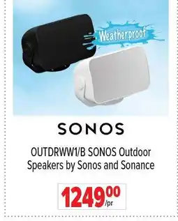 2001 Audio Video SONOS OUTDRWW1/B Outdoor Speakers by Sonos and Sonance offer