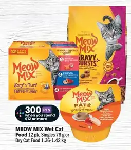 Foodland Meow mix wet cat food, singles or dry cat food offer