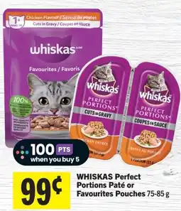 Foodland Whiskas perfect portions paté or favourites pouches offer