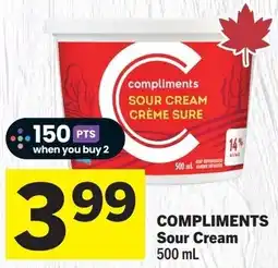 Foodland Compliments sour cream offer