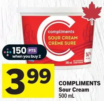 Foodland Compliments sour cream offer