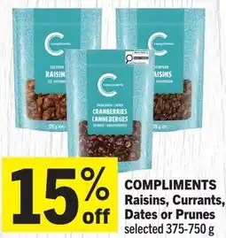 Foodland Compliments raisins, currants, offer