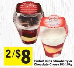 Foodland Parfait Cups Strawberry or Chocolate Cherry offer