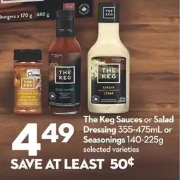 Longo's The Keg Sauces or Salad Dressing or Seasonings offer