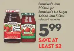 Longo's Smucker's Jam, Smucker's No Sugar Added Jam offer