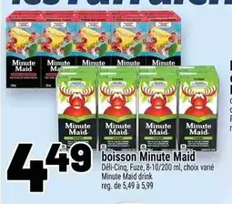 Metro Boisson minute maid offer