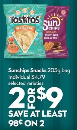 Longo's Sunchips Snacks 205g bag Individual offer