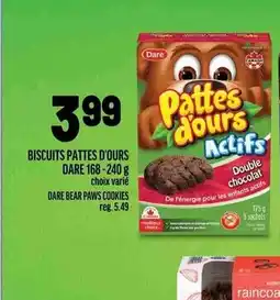 Metro Biscuits pattes d'ours dare offer
