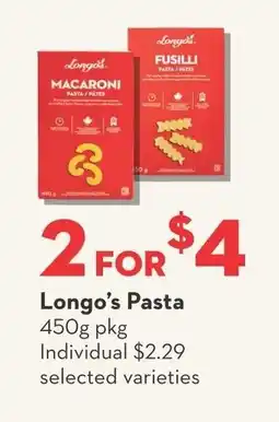 Longo's Longo's Pasta offer