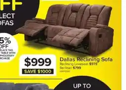 Leon's Dallas Reclining Sofa offer