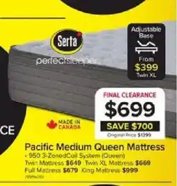 Leon's Pacific Medium Queen Mattress offer