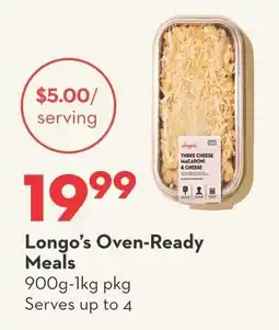 Longo's Longo's Oven-Ready Meals offer