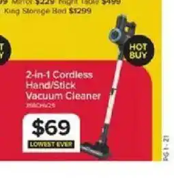 Leon's 2-in-1 Cordless Hand/Stick Vacuum Cleaner offer