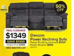 Leon's Dawson Power Reclining Sofa offer