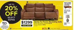 Leon's Santa Fe Power Reclining Sofa offer