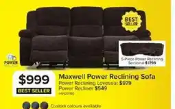Leon's Maxwell Power Reclining Sofa offer