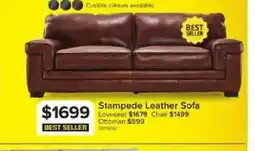 Leon's Stampede Leather Sofa offer