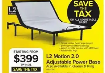 Leon's L2 Motion 2.0 Adjustable Power Base offer