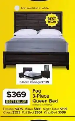 Leon's Fog 3-Piece Queen Bed offer