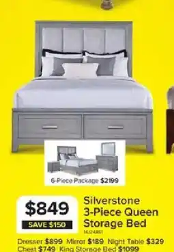 Leon's Silverstone 3-Piece Queen Storage Bed offer