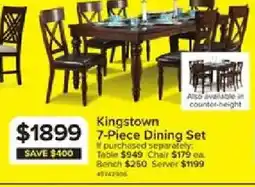 Leon's Kingstown 7-Piece Dining Set offer