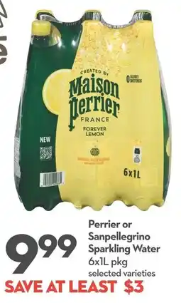 Longo's Perrier or Sanpellegrino Sparkling Water offer
