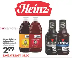 Longo's Diana or Bull's-Eye Barbecue Sauce offer