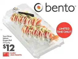 Longo's Yuzu Citrus Salmon Dragon Roll offer